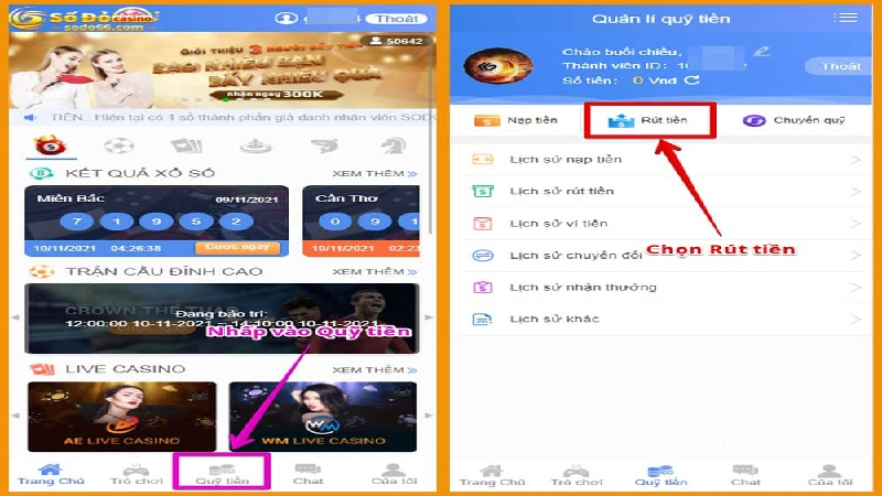sodocasino - Hướng dẫn rút tiền sodo66
