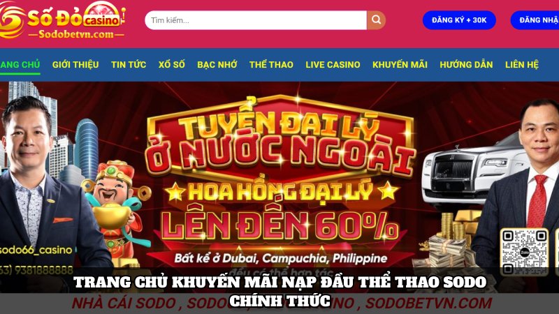 Trang chủ khuyến mãi nạp đầu thể thao Sodo chính thức